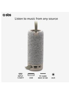 SBS Portable Bluetooth Speaker with 10W multi input fabric speaker, minimalist design, convenience, and high quality sound makes SBS speaker a popular choice for indoor and outdoor use  - Image 2