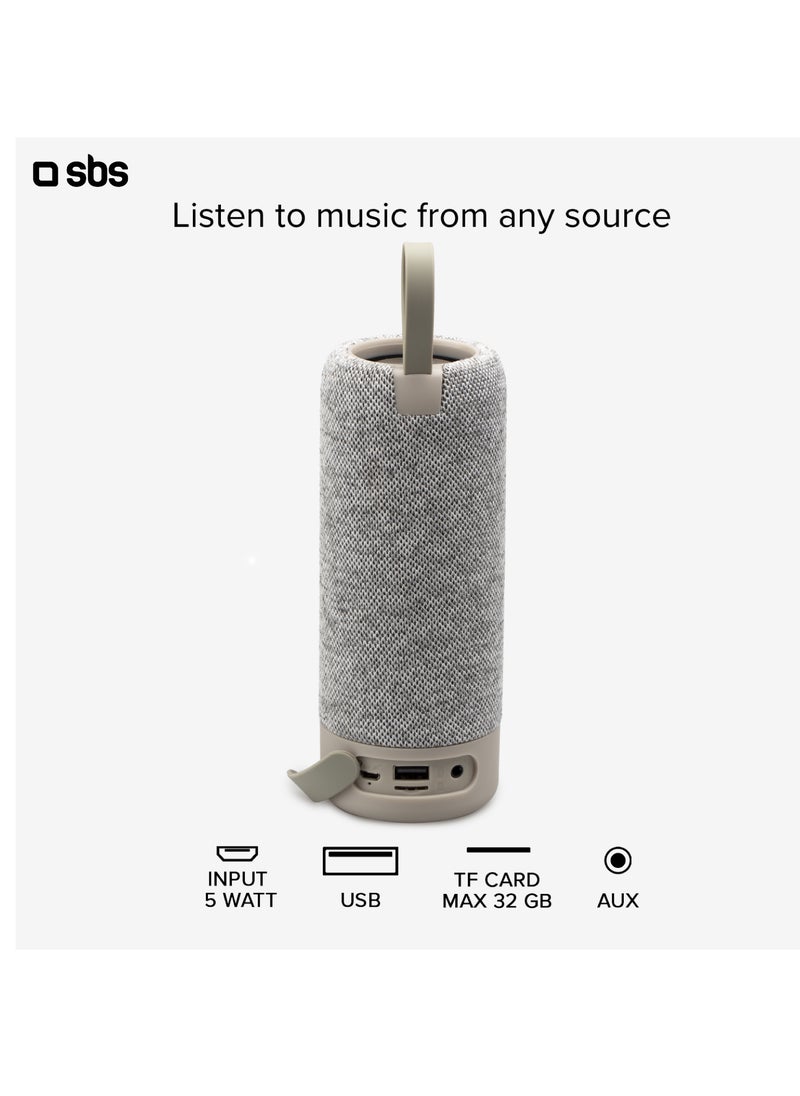 SBS - Portable Bluetooth Speaker with 10W multi input fabric speaker, minimalist design, convenience, and high quality sound makes SBS speaker a popular choice for indoor and outdoor use - Image 1