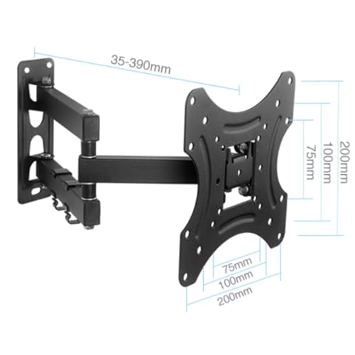 Gadget Wagon 17 to 32" Inches 180 Degree Swivel 15 Degrees tilt Full Motion Corner tv Wall Mount for LCD LED Plasma TV & Monitor - Image 2