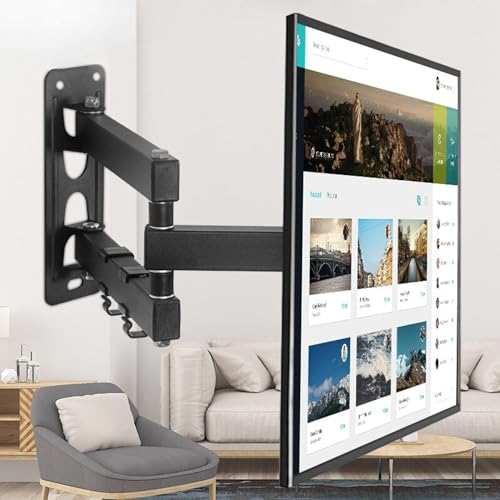 Gadget Wagon 17 to 32" Inches 180 Degree Swivel 15 Degrees tilt Full Motion Corner tv Wall Mount for LCD LED Plasma TV & Monitor - Image 3