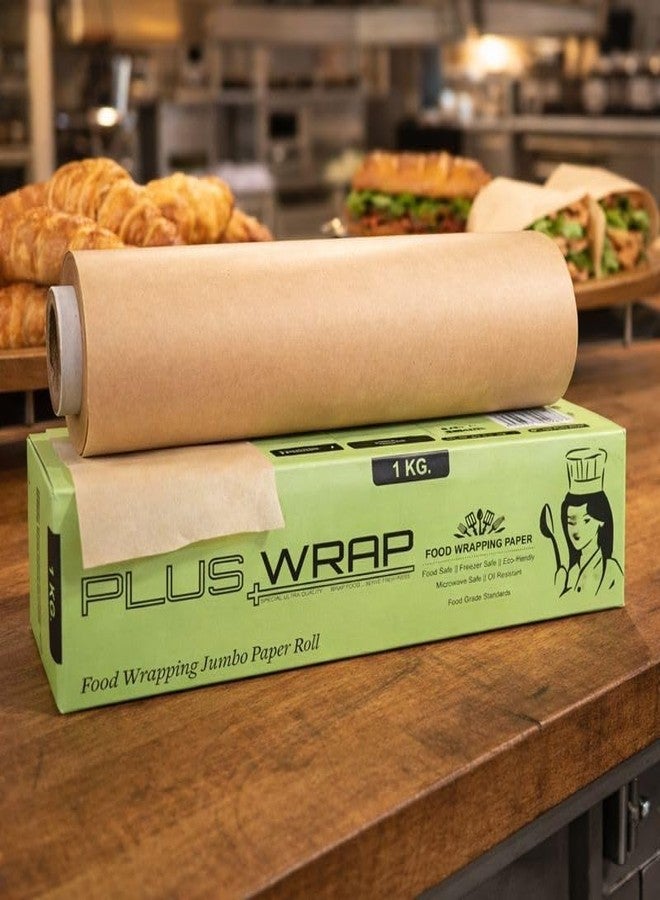 TDS PLUS WRAP لفافة ورق تغليف بني سادة من تي دي إس بلس، وزن 1 كجم، لتغليف الطعام، مناسبة للمخابز والمطابخ والمطاعم والوجبات الجاهزة، عبوة صديقة للبيئة - Image 2