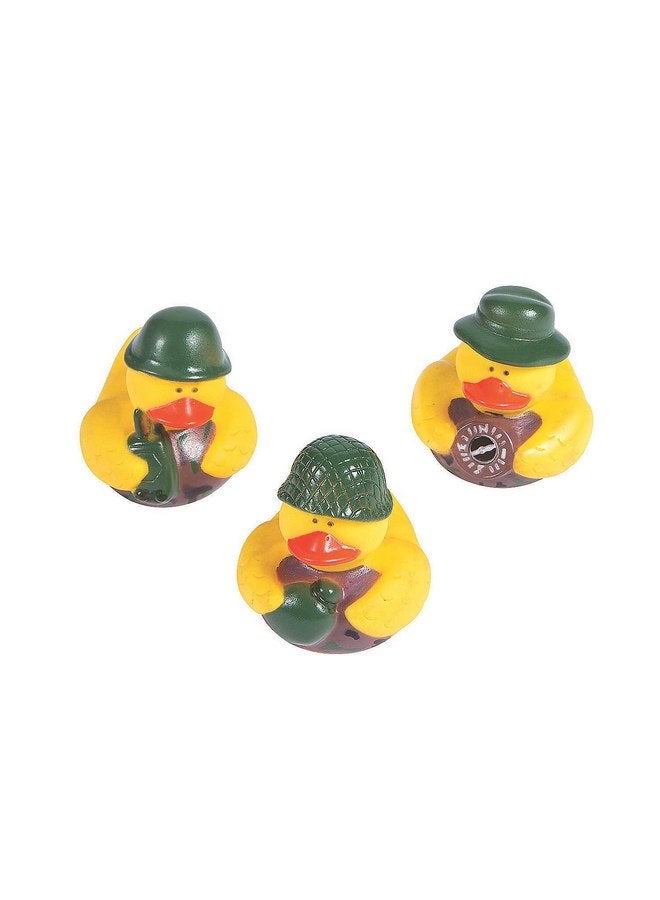 فن إكسبريس اثني عشر (12) من هدايا الحفلات المصنوعة من المطاط على شكل بطة مموهة - Image 1