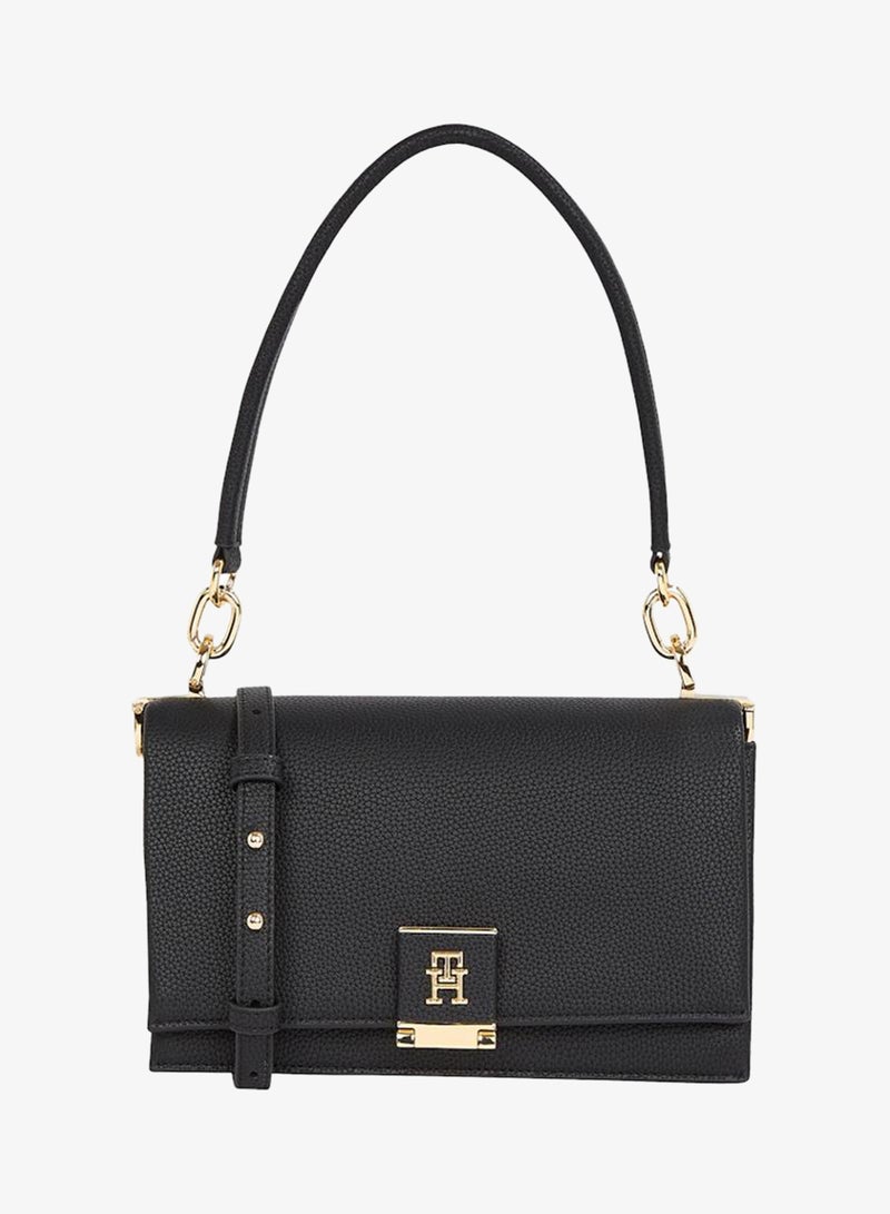 TOMMY HILFIGER TH Monogram Pebble Grain Crossbody Bag - Image 1