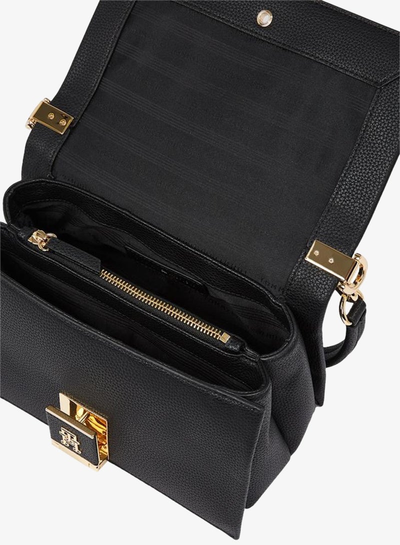 TOMMY HILFIGER TH Monogram Pebble Grain Crossbody Bag - Image 4