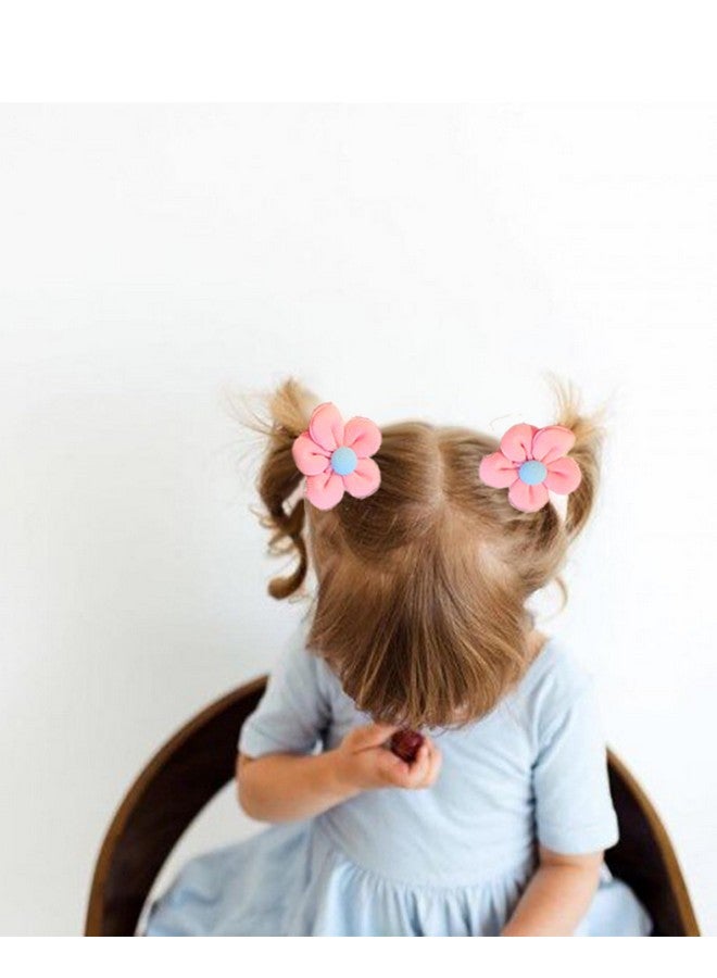 Ayesha Toddler Hair Ties Cute Flower Elastic Scrunchies Baby Girls Seamless Ponytail Holders Hair Accessories for Toddler Girl 10pcs - Image 2