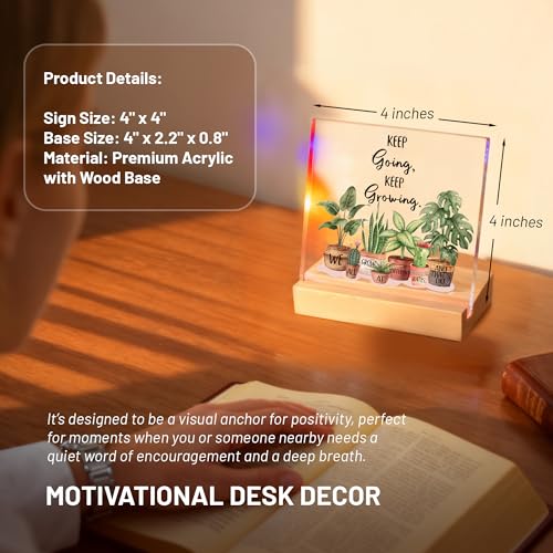 Olicard Inspirational Christmas Gifts for Women, Girl, Motivational Desk Decor for Dorm, Office, Cubicle, Classroom Teacher Desk Decor, Cheer Up Gift for Coworker Friends - Image 3