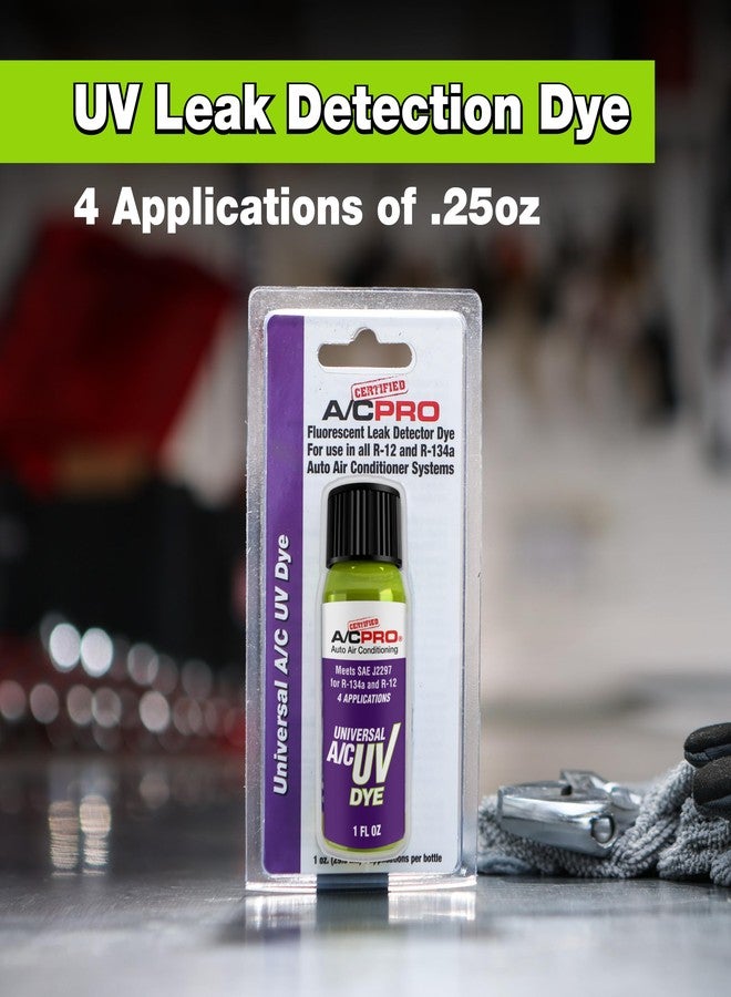 A/C Pro Certified A/C Pro Car Air Conditioner Leak Detector Dye, Detection UV Dye Detects Leaks in R-12 and R-134A Condition Systems, 1 Oz - Image 2