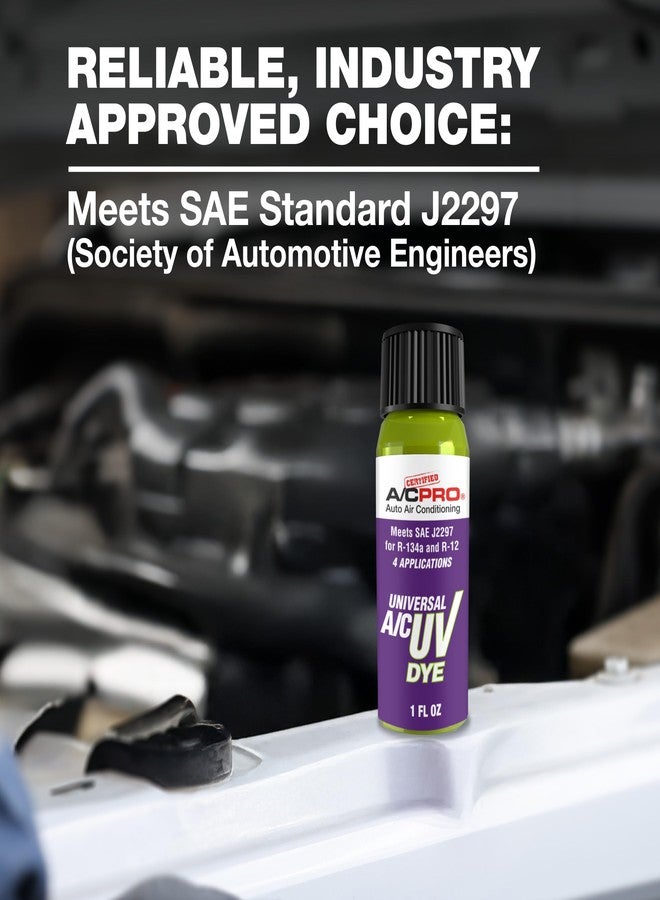 A/C Pro Certified A/C Pro Car Air Conditioner Leak Detector Dye, Detection UV Dye Detects Leaks in R-12 and R-134A Condition Systems, 1 Oz - Image 5