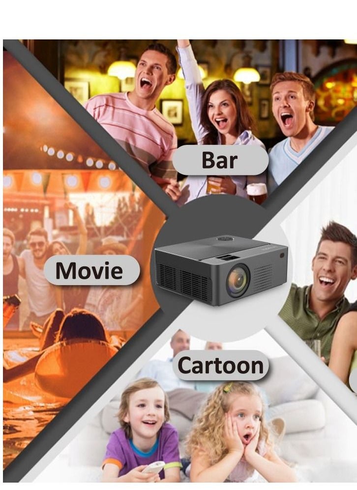 Datazone - Datazone WiFi Projector, Smart Bluetooth Projector Supports 1080P Video and Films, 2800 Lumens and 150-Inch Max Screen Compatible with iOS, Android, Windows, TV, PS5, Model 4005 - Image 1