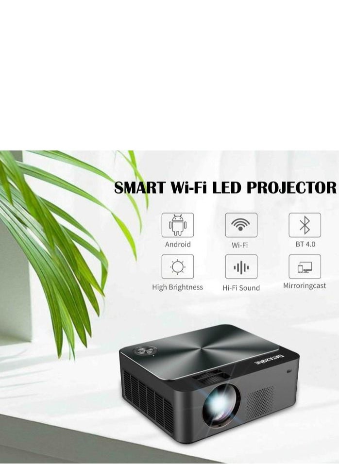 Datazone - Datazone WiFi Projector, Smart Bluetooth Projector Supports 1080P Video and Films, 2800 Lumens and 150-Inch Max Screen Compatible with iOS, Android, Windows, TV, PS5, Model 4005 - Image 1