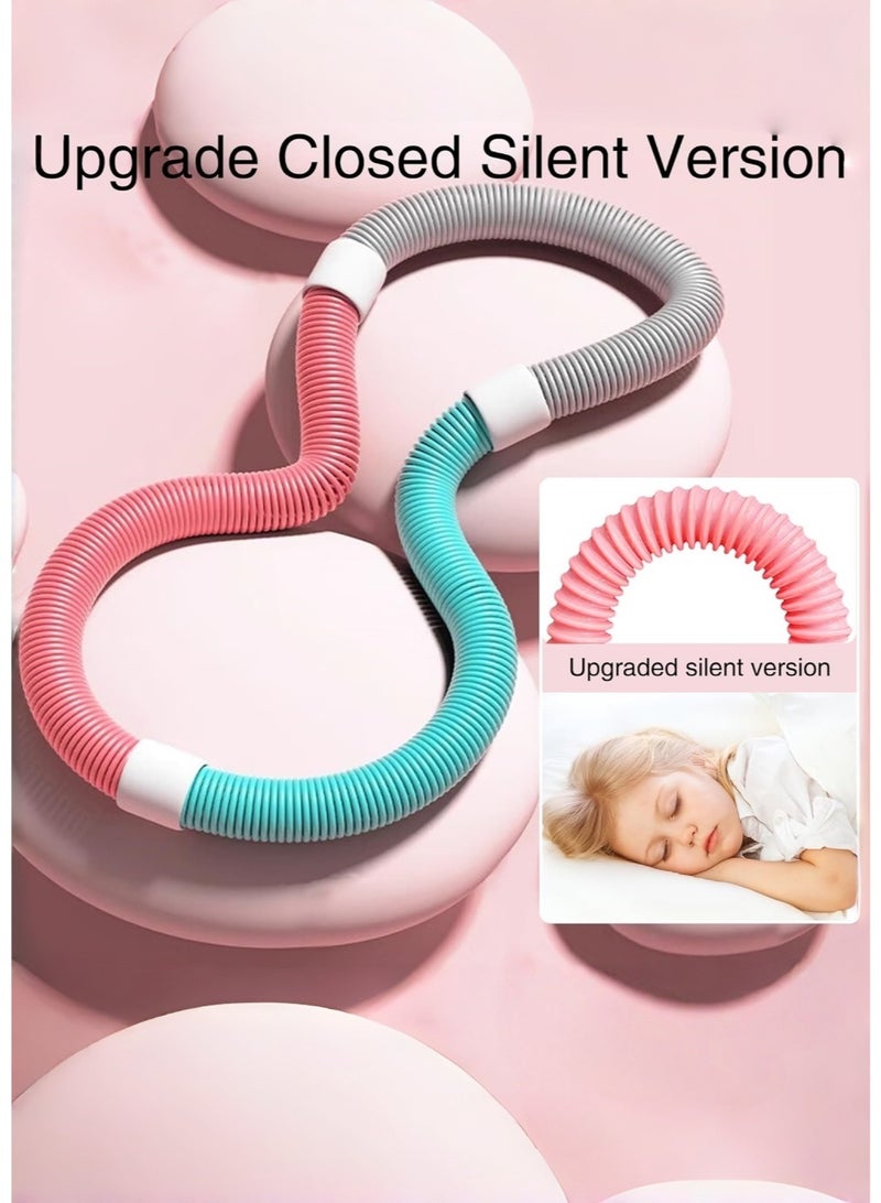 JoyousSto Weighted Soft Spring Hula Hoop for Adults,Spring Weighted Design Burns Fat, Shapes Waist, Back Friendly Workout,Foldable for Home and Travel, Portable Slimming Fitness Hoop for Weight Loss, Waist-Friendly Design,Silent - Image 3