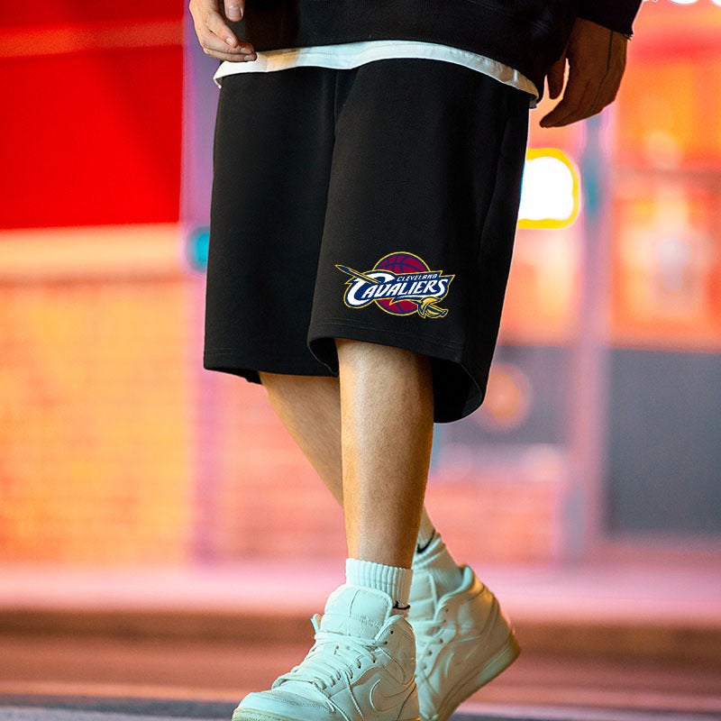M-7XL Casual NBA Cavalier Mens Shorts Black  - Image 5