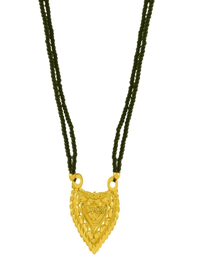 Okos Gold Plated Traditiona; Ethnic Maharashtrian Style With 2 Layer Alloy Mangalsutra For Women MS1000410 - Image 1