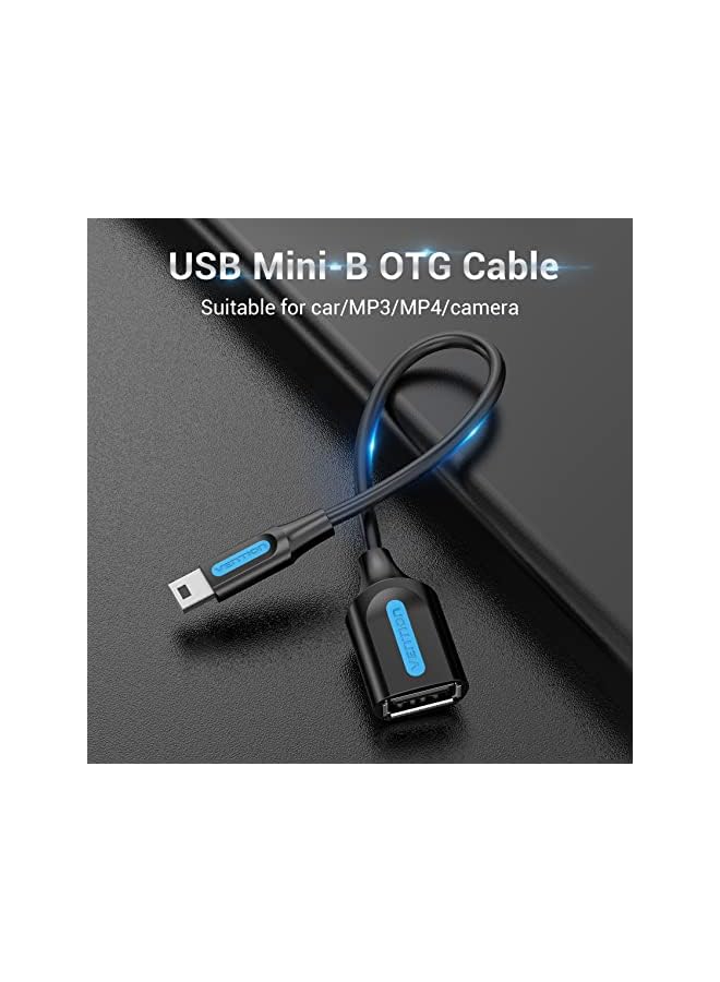 VENTION كابل USB OTG صغير، محول USB OTG صغير ذكر إلى أنثى للكاميرا المحمولة - CCTBB (USB 2.0 Mini-B إلى USB A) - Image 4