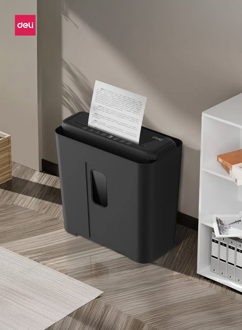 ديلي آلة تمزيق الورق ET102SC بنظام القص الشريطي، سعة 6 أوراق، سلة 12 لتر، حجم صغير للمكاتب - Image 5