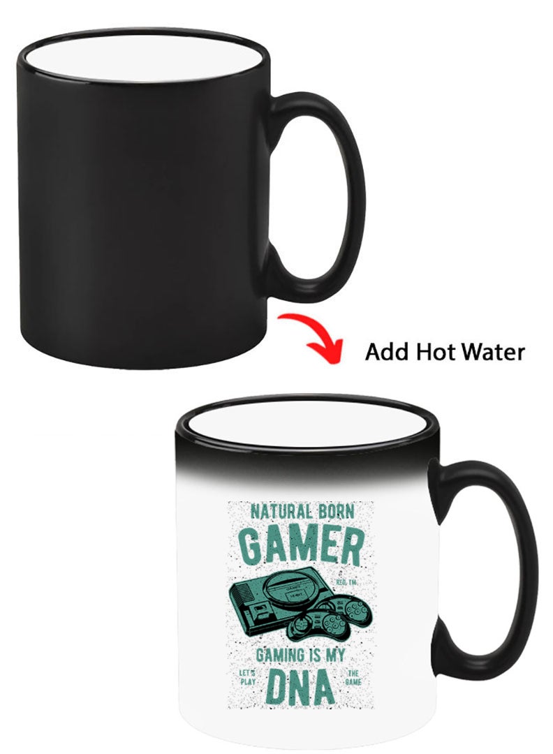 Theodor Color Changing Heat Sensitive Ceramic Mug, Image Revealed When HOT Liquid is Added! Natural born gamer - Image 1