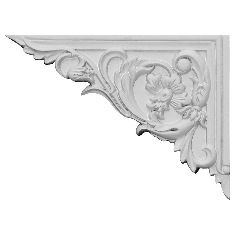 Ekena Millwork SB08X06FL-L Flower, Left Stair Brackets, 8 5/8"W x 6 1/4"H x 5/8"D, Primed - Image 5