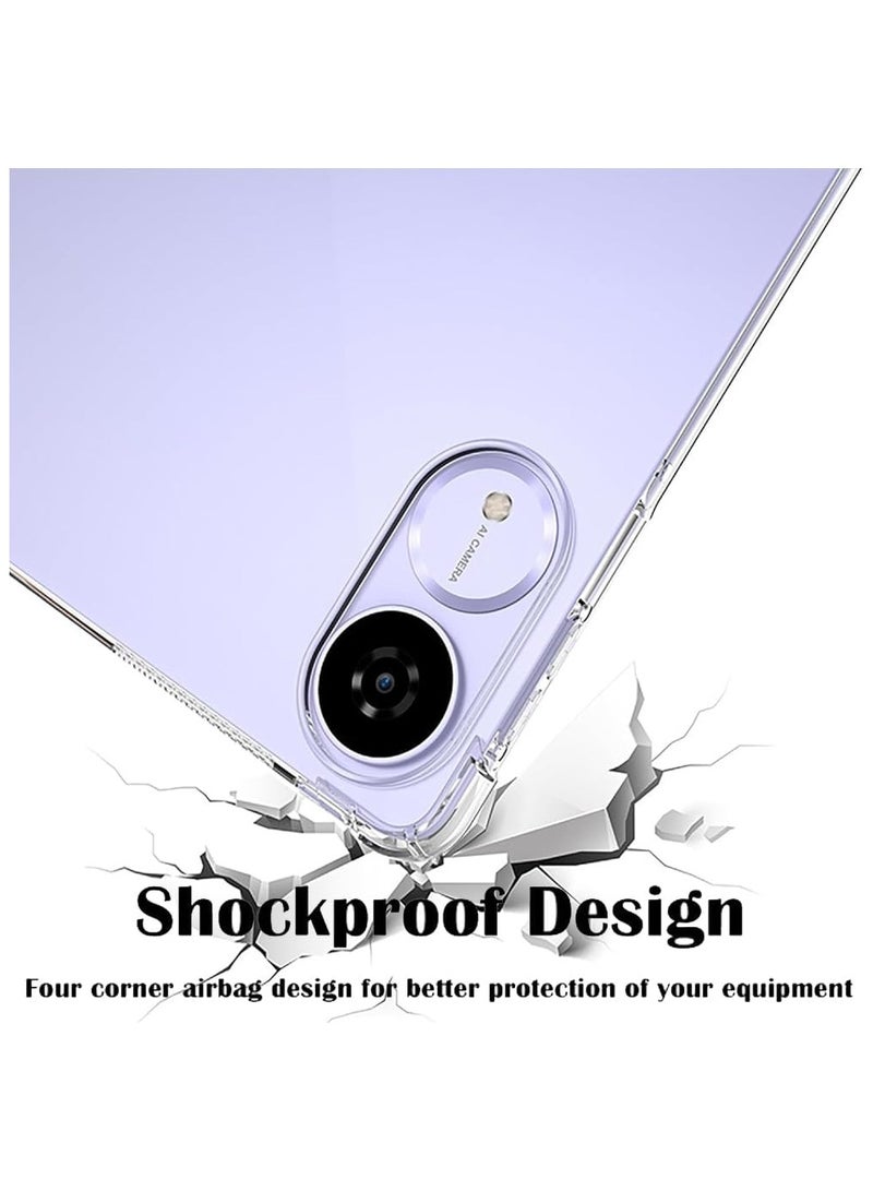 [1+2 Sets] For Honor Pad V9 11.5 inch Tablet Case & Screen Protector Soft Silicone Shock Absorption Protective Cover 9H Tempered Glass Film HD Clear Scratch Resistant Bubble-Free Easy Installation - Image 3
