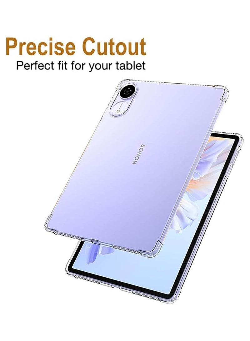 [1+2 Sets] For Honor Pad V9 11.5 inch Tablet Case & Screen Protector Soft Silicone Shock Absorption Protective Cover 9H Tempered Glass Film HD Clear Scratch Resistant Bubble-Free Easy Installation - Image 4