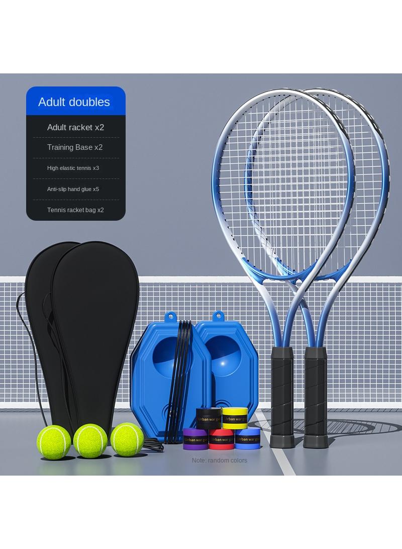 general Outdoor Indoor Adult Tennis Racket Trainer Set Adult Racquet Training Base High Elastic Tennis Ball Random Anti Slip Hand Glue With Ball Bag - Image 1