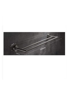 Generic Towel Shelf Multi-Function Towel Rack Stainless Steel Towel Storage Wall Mounted Bath Towel Rail, Single Towel Bar for Bathroom (Size : 700mm)  - Image 2