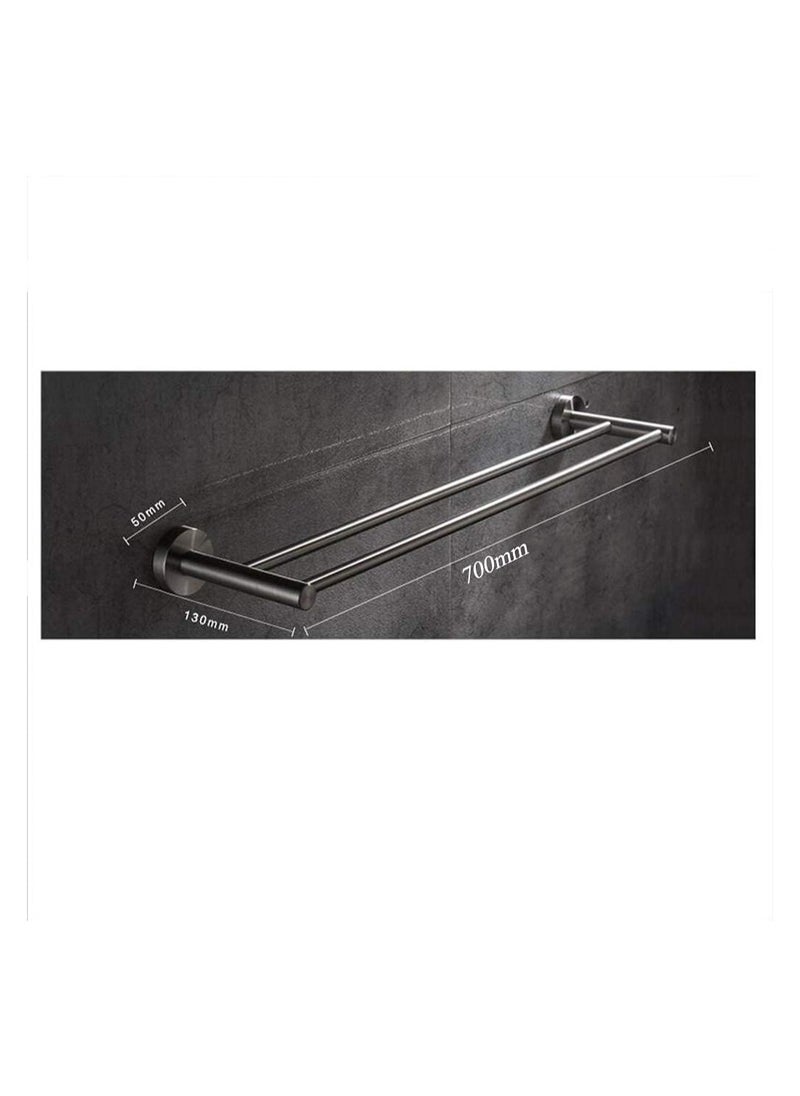 Generic - Towel Shelf Multi-Function Towel Rack Stainless Steel Towel Storage Wall Mounted Bath Towel Rail, Single Towel Bar for Bathroom (Size : 700mm) - Image 1