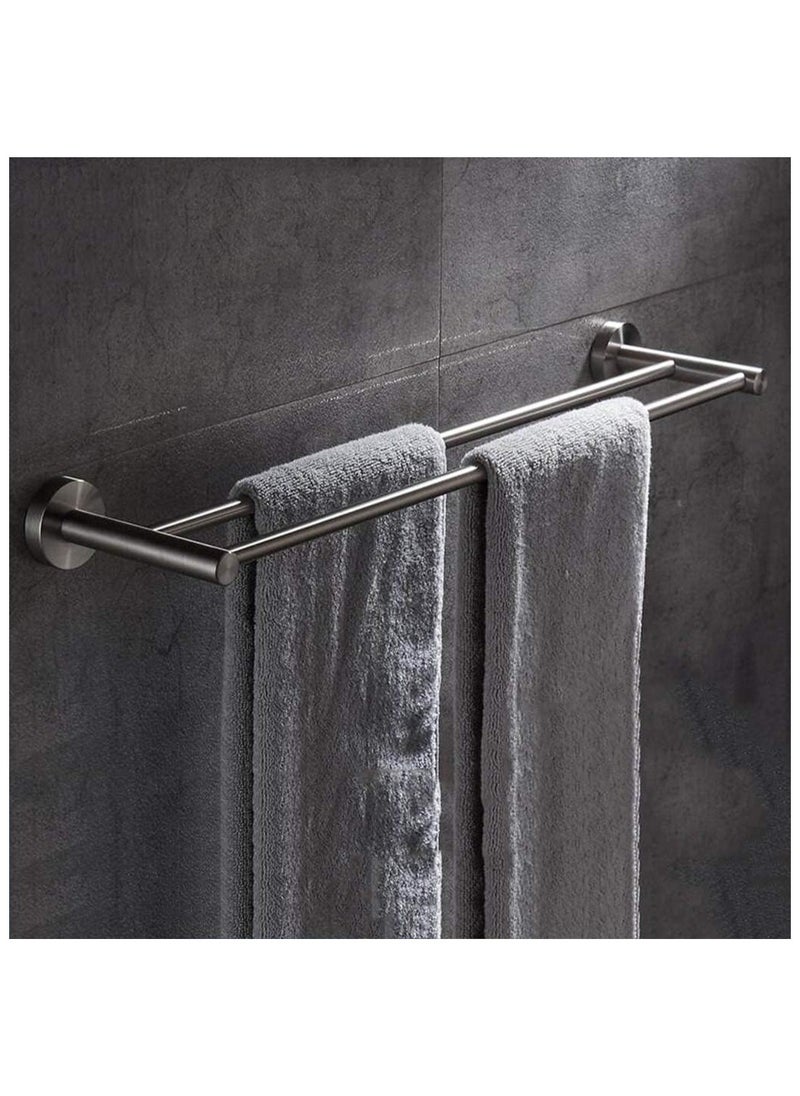 Generic - Towel Shelf Multi-Function Towel Rack Stainless Steel Towel Storage Wall Mounted Bath Towel Rail, Single Towel Bar for Bathroom (Size : 700mm) - Image 1