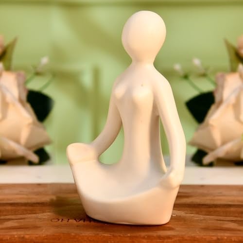 CraftVatika Home Decor Decoration Items for Living Room, Modern Art Lady Yoga Posture Set of 3, Decorative Showpiece Gift for Women, Housewarming Wedding Gifts, Office Shelf Decorations - Image 3