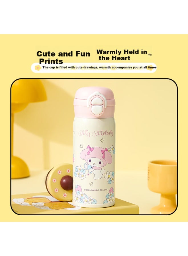 Miniso Kuromi Leshi Dual-drinking Series 304 Insulated Cup 360ml - Image 2