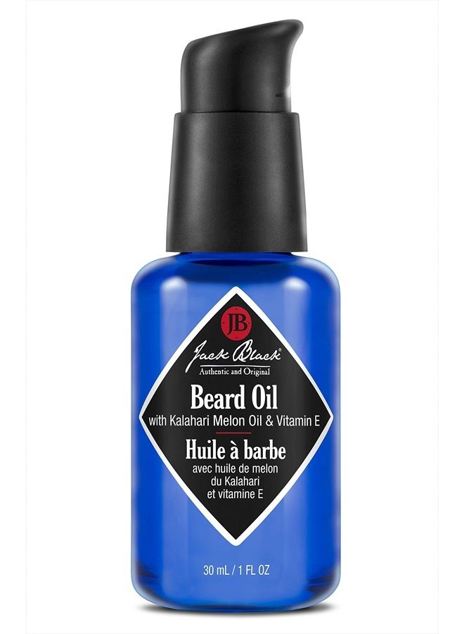 Jack Black زيت اللحية بزيت البطيخ الكالاهاري وفيتامين هـ، 1 أونصة سائلة - Image 1