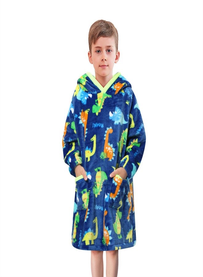 Redair Wearable Hoodie Blanket for Kids Boys Green Dinosaur Hoodie Blanket Sweatshirt Cozy Warm Sweater with Hood Pocket 7 8 9 10 Years Gifts - Image 5