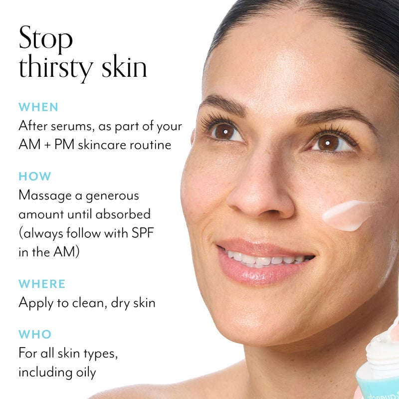 Bliss Drench & Quench Hyaluronic Acid Cream to Water Moisturizer | Lightweight Face Cream with 4 Types of Hyaluronic Acid for All Day Hydration and Plump Skin | Clean Vegan & Cruelty Free 1.7 fl oz - Image 5