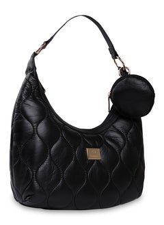 CAPRESE Caprese Briar Abstract Black Faux Leather Medium Hobo Handbag  - Image 3