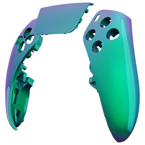eXtremeRate Left Right Front Top Shell Touchpad Compatible with ps5 Edge Controller Chameleon Green Purple Replacement Faceplate Shell Custom Touch Pad Cover Compatible with ps5 Edge Controller - Image 3