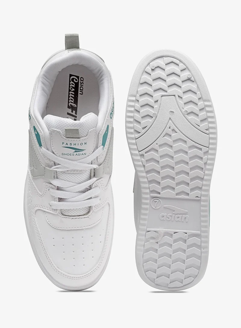 Asian  White Synthetic Sneakers for Men and Boys for Men | Best Price UAE