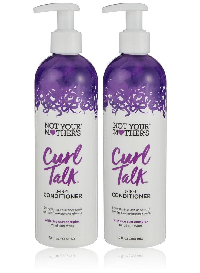نت يور ماذرز بلسم Not Your Mothers Curl Talk 3 في 1 بمضخة 12 أونصة (355 مل) (عبوة من قطعتين) - Image 1