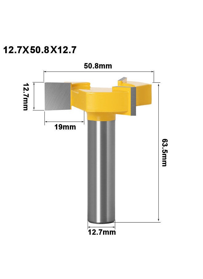 Generic - Spoilboard Surfacing Router Bits 1/2 inch Shank 3-Wings Slab Flattening Router Bit Planing Bit Wood Milling Cutter Planer Woodworking Tool - Image 1