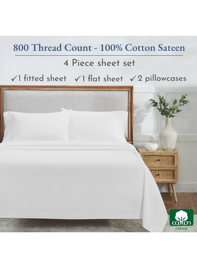 California Design Den California Design Den Luxury 800 Thread Count King Size Sheets Set - Image 3