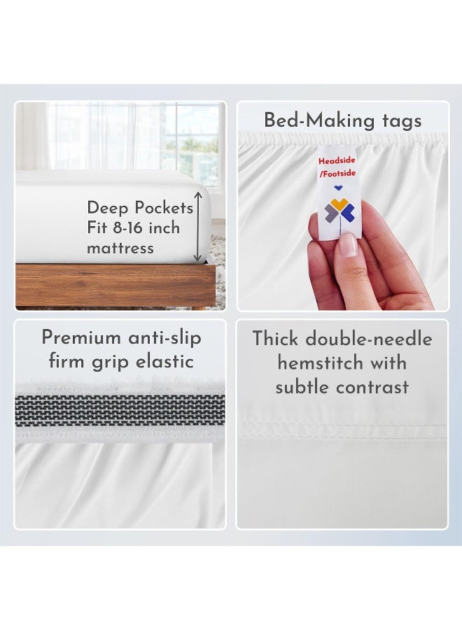 California Design Den California Design Den Luxury 800 Thread Count King Size Sheets Set - Image 4
