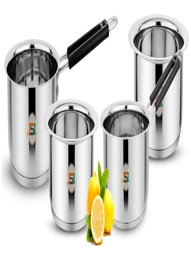 JSI 304 Stainless Steel triply Base Cookware Set of 4 Pcs; Milk Pan/Tope/Patila & Tea Pan/Saucepan/Pot Pan Set - Heavy Bottom Induction Base Cookware for Kitchen - Durable & Food Safe (1600-2000 ML) - Image 1