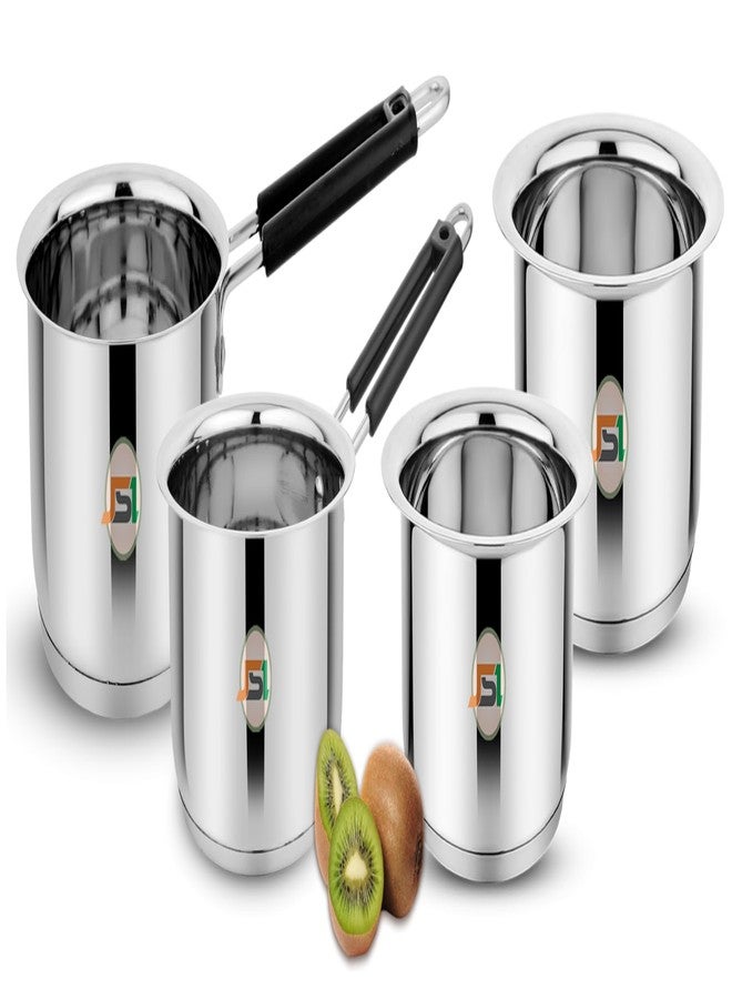 JSI 304 Stainless Steel triply Base Cookware Set of 4 Pcs; Milk Pan/Tope/Patila & Tea Pan/Saucepan/Pot Pan Set - Heavy Bottom Induction Base Cookware for Kitchen - Durable & Food Safe (1600-2000 ML) - Image 4