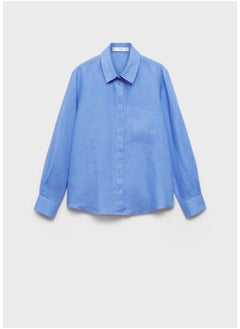 MANGO Casual Pocket Linen Shirt  - Image 1