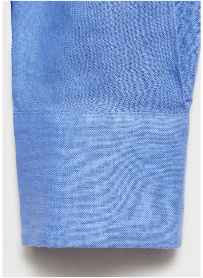 MANGO Casual Pocket Linen Shirt  - Image 3