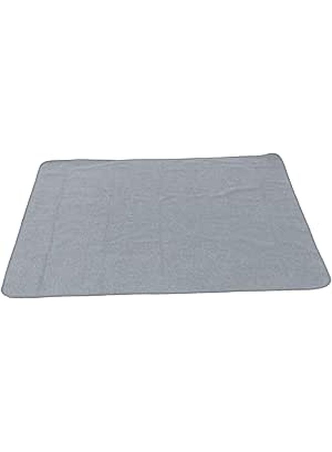Grey Fleece Pet Bed Pad Absorbent Waterproof TPU Cover for Dogs Cats Sofa - Image 1