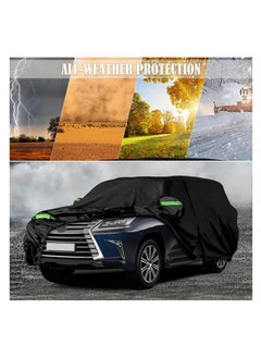 All Weather Protection Car Cover for Lexus LX (2008-2024), 6 Layers Waterproof Coating with Reflectors, Soft Interior Lint Layer, Security Lock, Straps, Clips and Zipper (Black) - pzsku/Z167AAA9691E137B4CE54Z/45/_/1726036397/412d5100-490f-4b7b-b09e-0fe338b16ed5