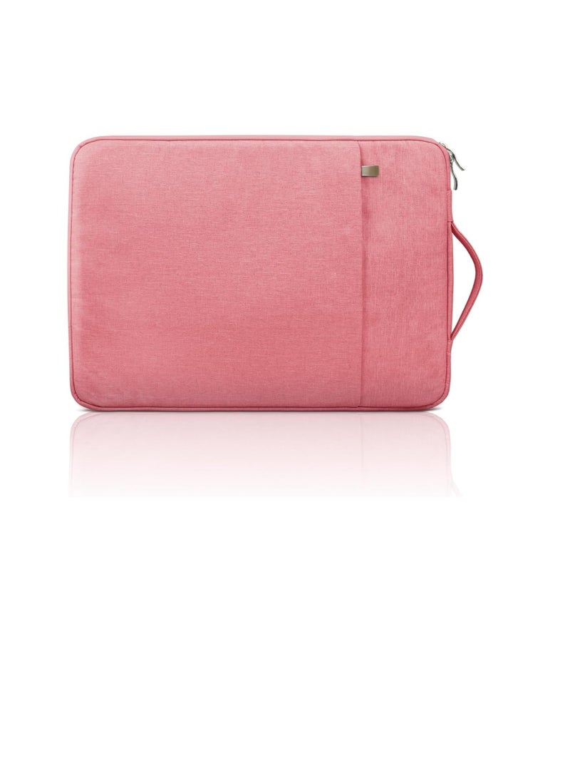 16 Inch Laptop Sleeve Case Specially Compatible with 2022 2021 16" MacBook Pro A2141 A2485 M1,Handbag with Handle Strap Front Pocket Briefcase Polyester Waterproof Carrying Bag, (Pink) - Image 1