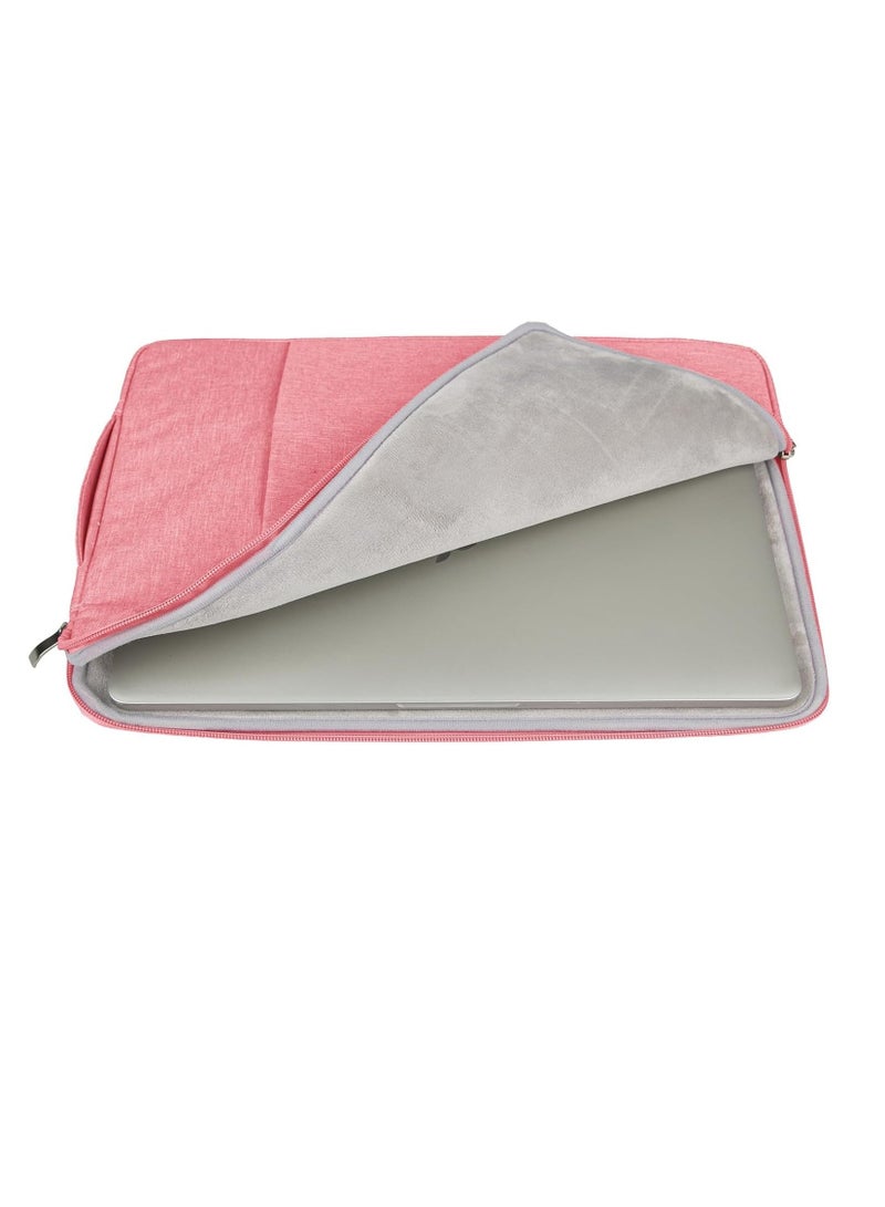 16 Inch Laptop Sleeve Case Specially Compatible with 2022 2021 16" MacBook Pro A2141 A2485 M1,Handbag with Handle Strap Front Pocket Briefcase Polyester Waterproof Carrying Bag, (Pink) - Image 2