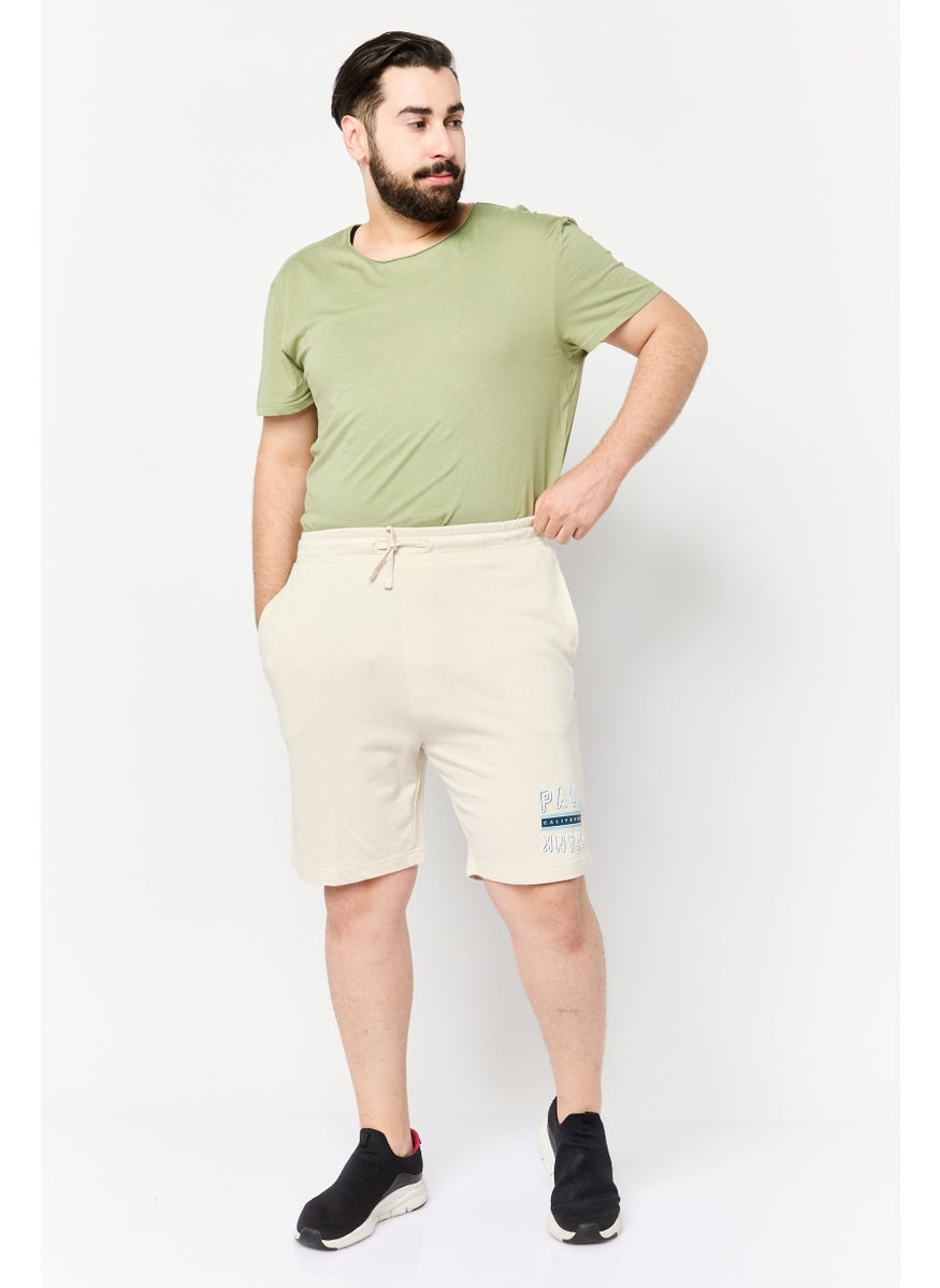 Paul Frank Men Graphic Print Basic Shorts, Beige  - Image 4