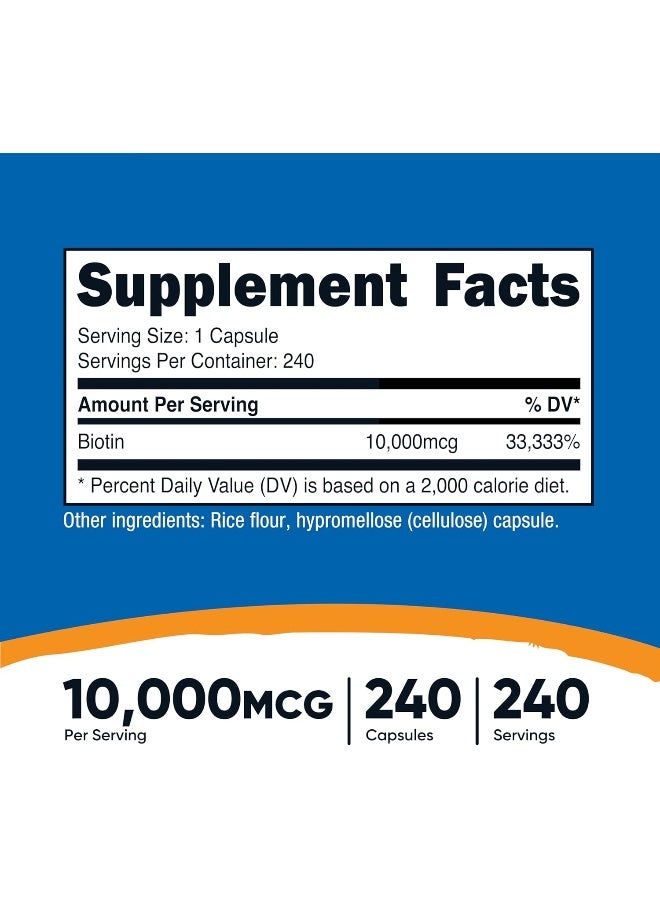 نيوتريكوست بيوتين 10000 ميكروجرام، 240 كبسولة - Image 2
