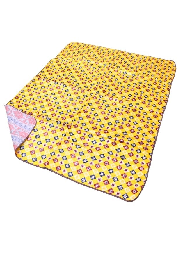 SMART HOME Ground seating mat for trips, camping, hiking, and wilderness, heritage rug, size 200X130 cm  - Image 2
